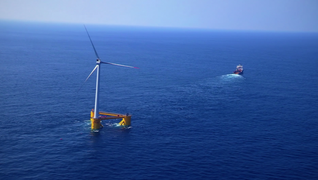 Eolienne Flottante en Méditerranée