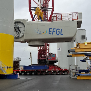 Le 2 juin 2025, les équipes du projet EFGL et d’Ocean Winds ont eu l’honneur de célébrer, aux côtés de la Présidente de la Région Occitanie et de la Directrice générale adjointe d’ENGIE, l’assembl